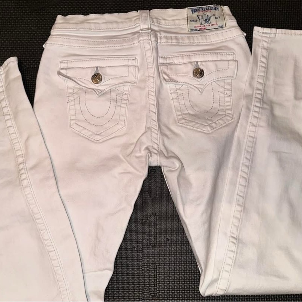 True Religion Women's Crisp White Skinny Jeans